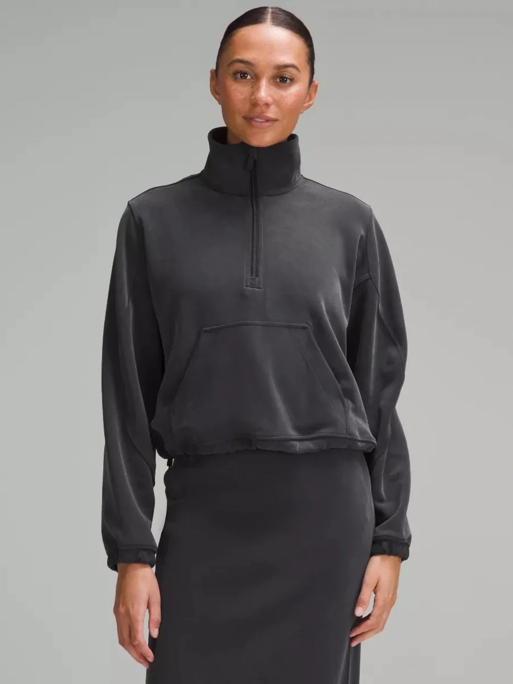lululemon athletic Half zip Charcoal Jacket.